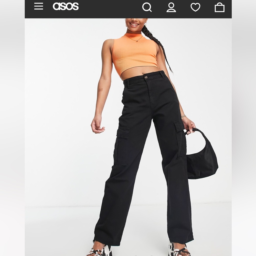 STRADIVARIUS black cargo pants SIZE 8